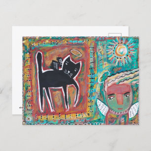 Cat Angel Postkarte
