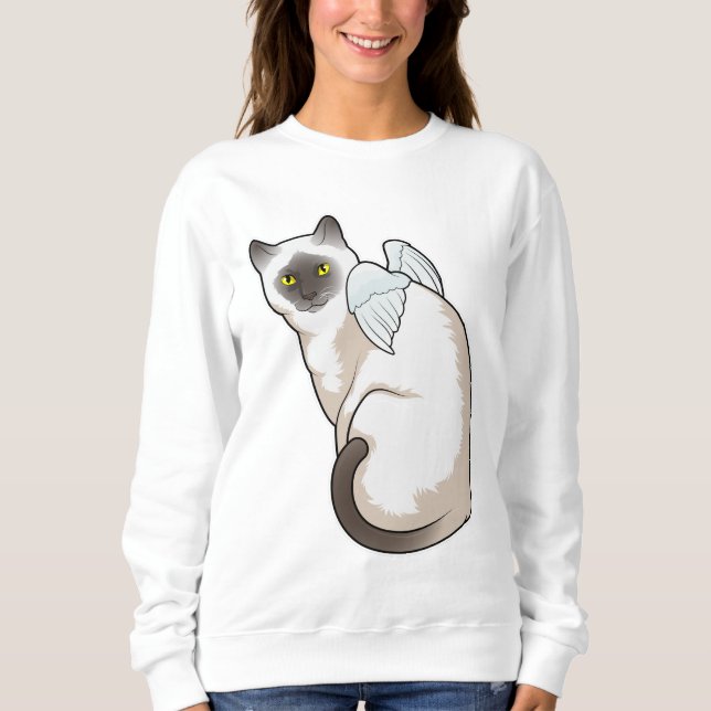 Cat Angel wings Sweatshirt (Vorderseite)