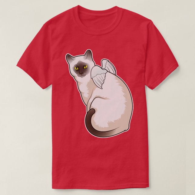 Cat Angel wings T-Shirt (Design vorne)