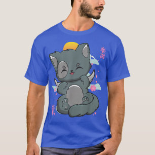 Cat Angelcore Kitten Chibi Anime Neko Pastel Goth T-Shirt
