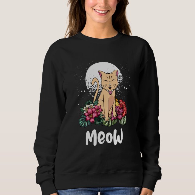 Cat Animal Meme Kitten Animal Pun Cat Mom Sweatshirt (Vorderseite)