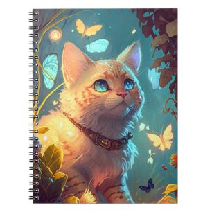Cat Animal Portrait Painting Pet Character Notizblock