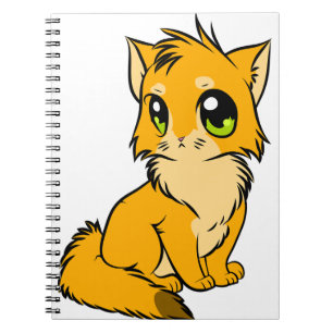 Cat Anime Niedlich Kitten Abbildung Line Art Notizblock