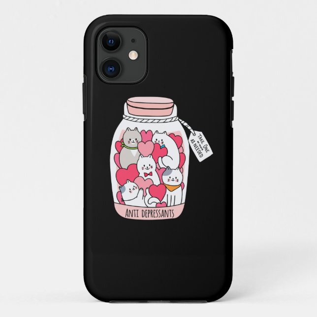 Cat Antidepressant Funny Cat Lover Gift Case-Mate iPhone Hülle (Rückseite)