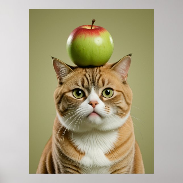 Cat Apple Poster (Vorne)