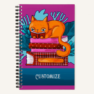 Cat Approved Books Pink Custom Notebook Notizbuch