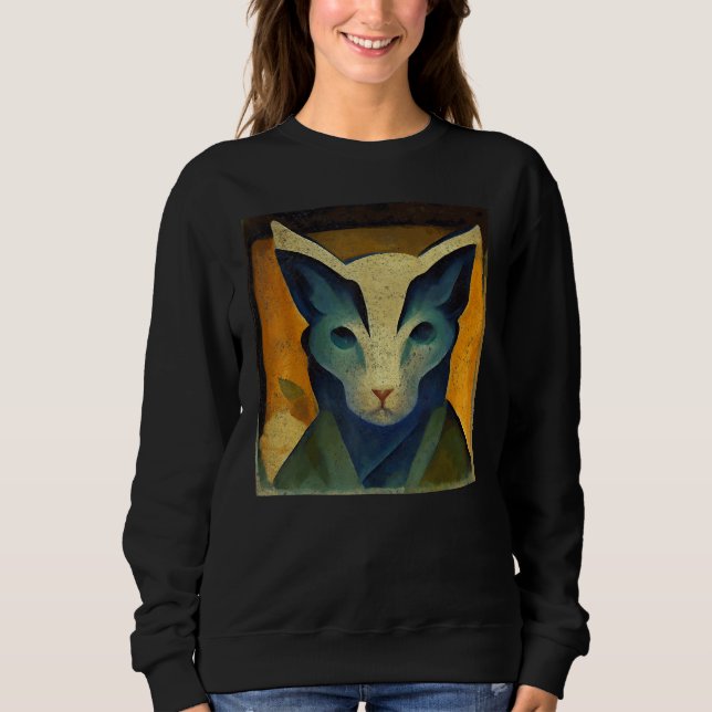 Cat Art 9 Sweatshirt (Vorderseite)