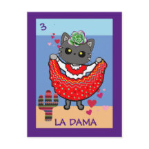Cat Art Card, The Dancing Lady,