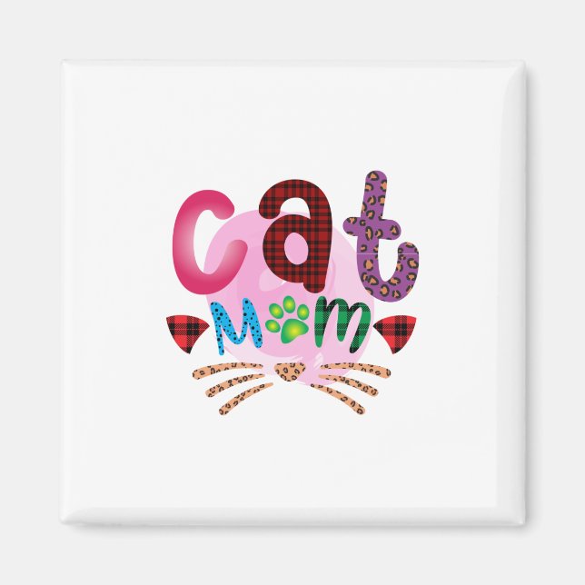 Cat Art Cat Mama_2 Magnet (Vorne)