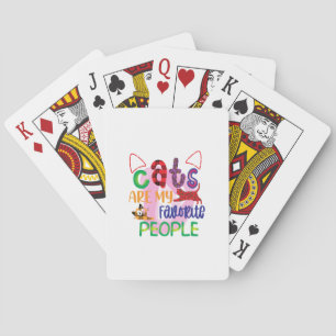 Cat Art Cats sind meine Lieblings-Leute_2 Spielkarten