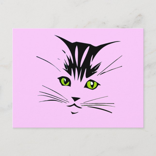 Cat Art Design Postkarte (Vorderseite)