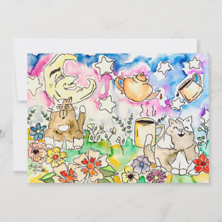 Cat Art Feiertagskarte