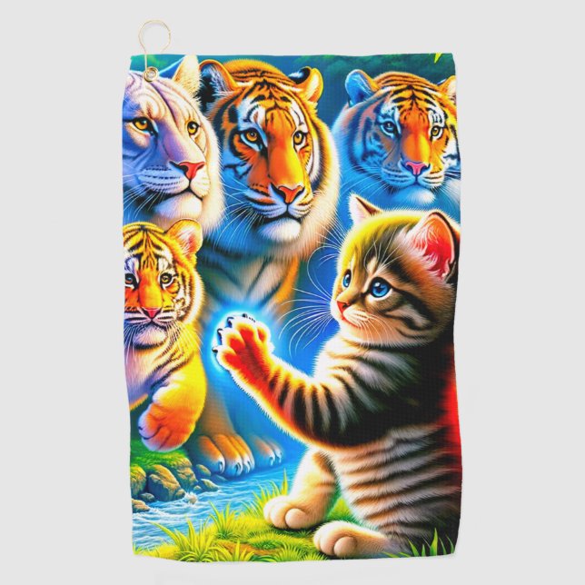 Cat Art Golfhandtuch (Vorderseite)
