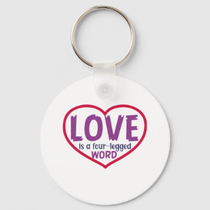 Cat Art Liebe ist ein vierbeiniges Wort Schlüsselanhänger