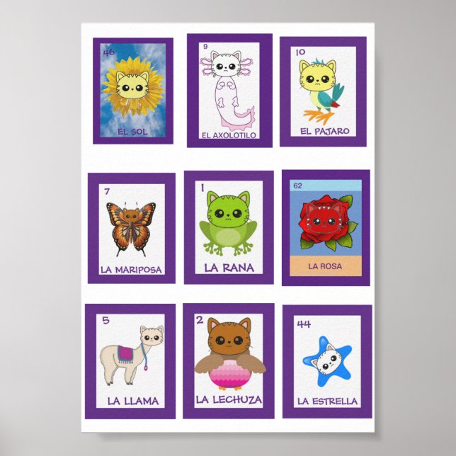 Cat Art Lottería Poster (Vorne)