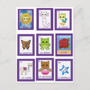 Cat Art Lottería Postkarte