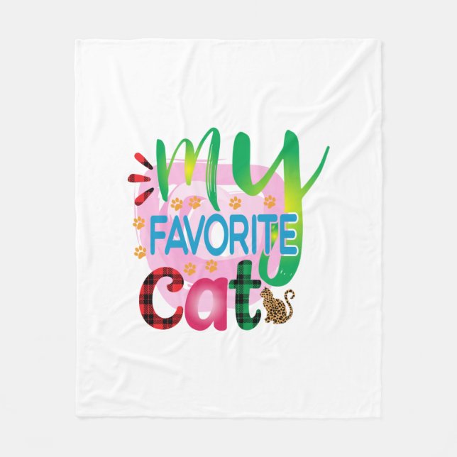 Cat Art My Lieblings Cat Fleecedecke (Vorderseite)