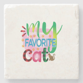 Cat Art My Lieblings Cat Steinuntersetzer