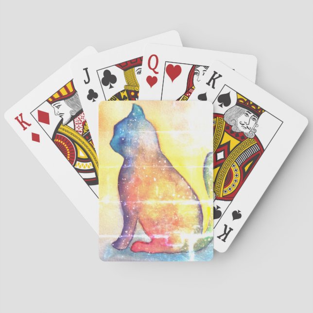 Cat art painting Classic Playing Cards Spielkarten (Rückseite)