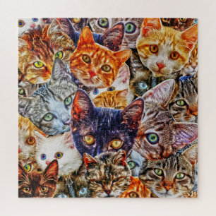 Cat Art Pattern Puzzle