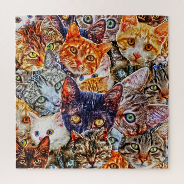 Cat Art Pattern Puzzle (Vertikal)