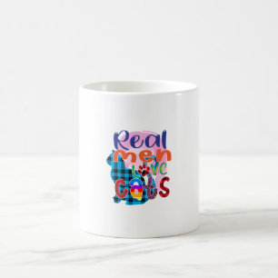 Cat Art Real Men Liebe Katzen Kaffeetasse