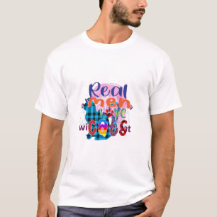 Cat Art Real Men Liebe Katzen T-Shirt