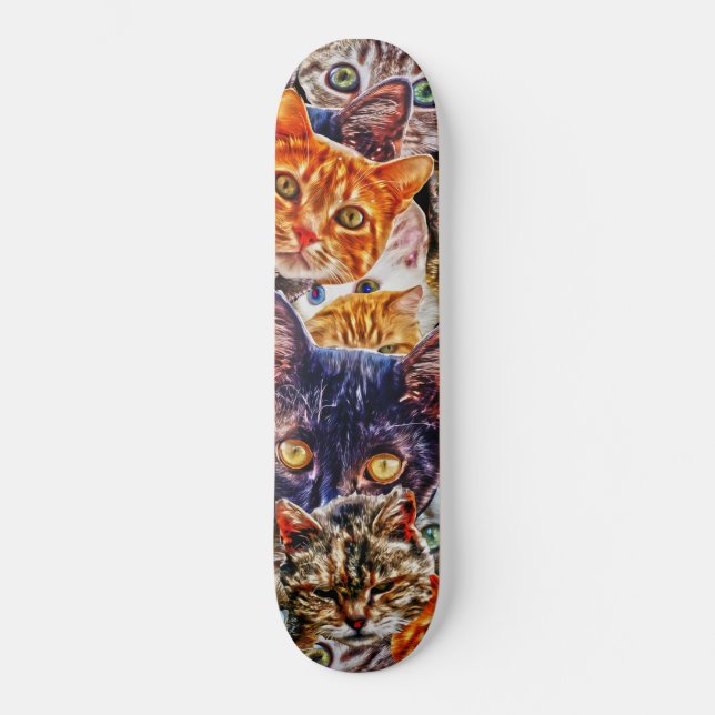 Cat Art Skateboard (Vorderseite)