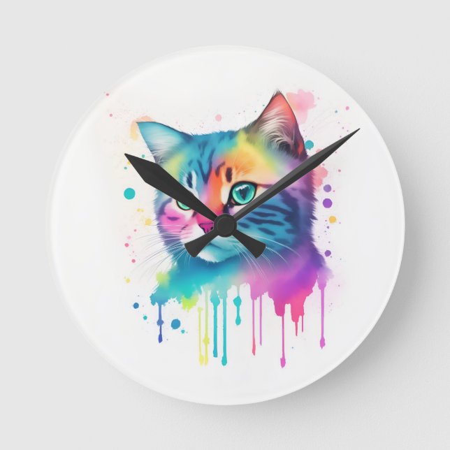 Cat Art Uhr (Vorderseite)