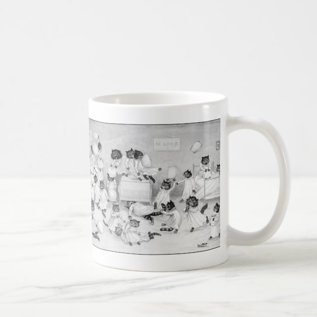 Cat Art von Louis Wain 1900 Kaffeetasse (Rechts)