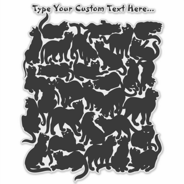 Cat Art Zeitgenössische Kunst, Dichtung und Musik Aufkleber (Vorderseite)