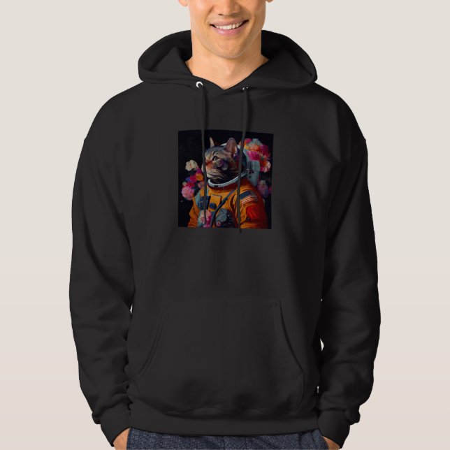 Cat Astronaut Colorful Hoodie (Vorderseite)