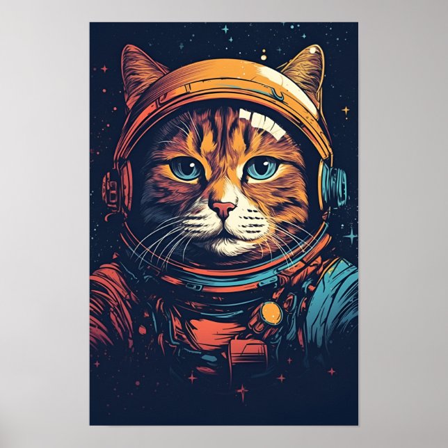 Cat Astronaut Poster (Vorne)