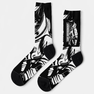 Cat Astronaut Socken