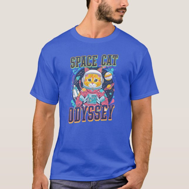 Cat Astronaut Space Cat Odyssey Freunde T-Shirt (Vorderseite)