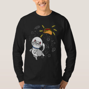 Cat Astronaut Space Galaxy Taco Mexicanisches Esse T-Shirt