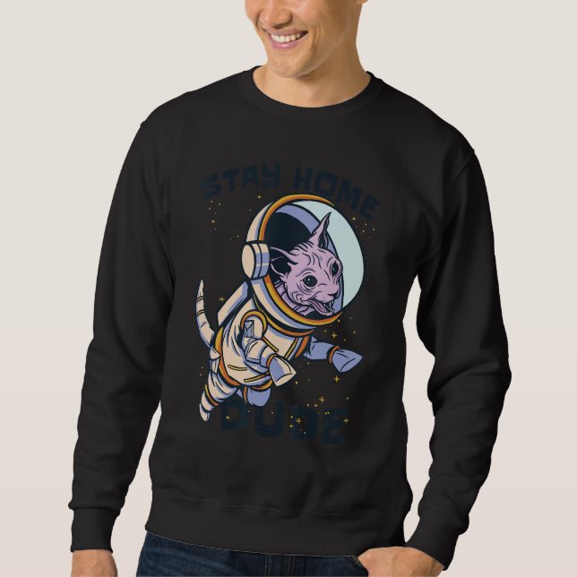Cat Astronaut Space Sweatshirt (Vorderseite)