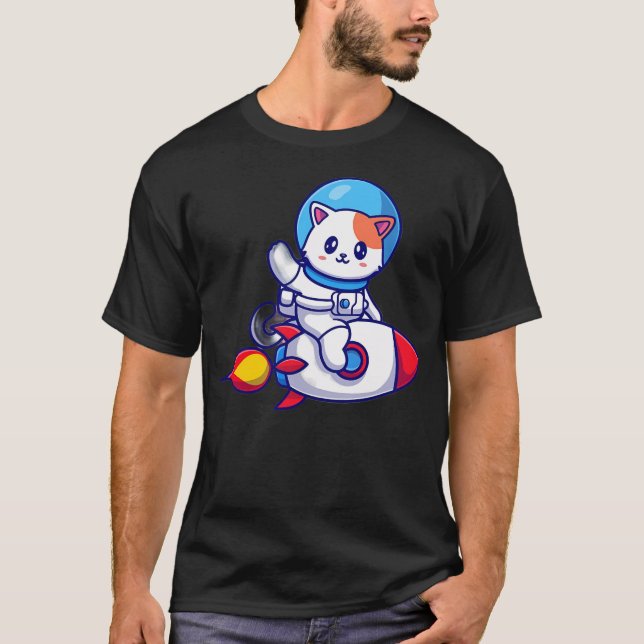 Cat Astronaut T-Shirt (Vorderseite)