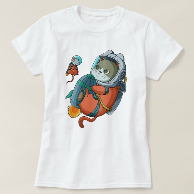 Cat Astronaut T - Shirt (Design vorne)