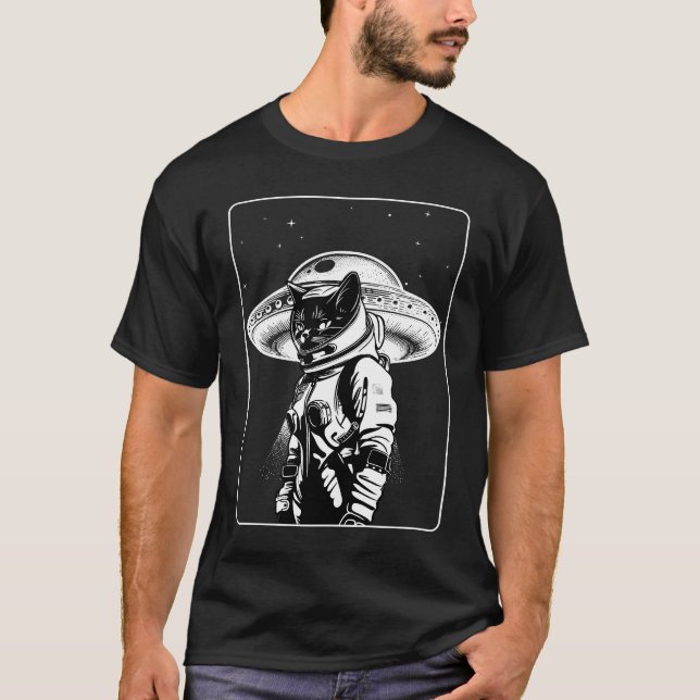 Cat Astronaut T-Shirt (Vorderseite)