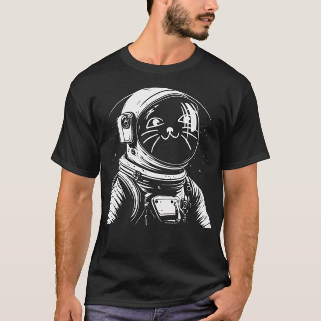 Cat Astronaut T-Shirt (Vorderseite)