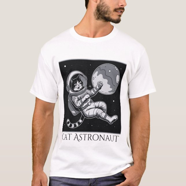 Cat Astronaut T-Shirt (Vorderseite)