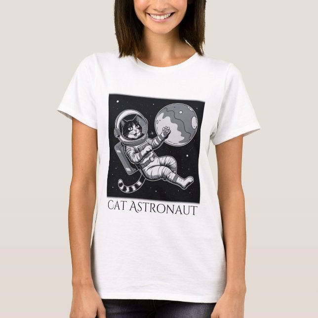 Cat Astronaut T-Shirt (Vorderseite)