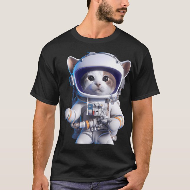 Cat Astronaut T-Shirt (Vorderseite)