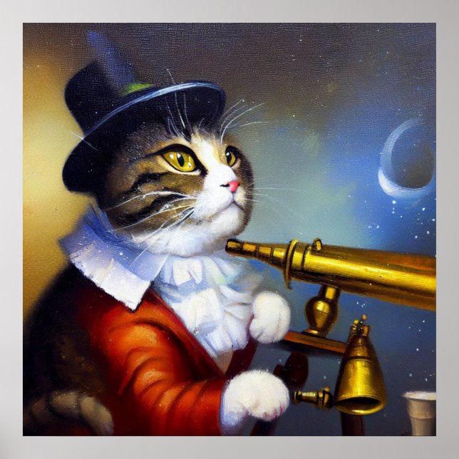 Cat Astronomer Poster (Vorne)