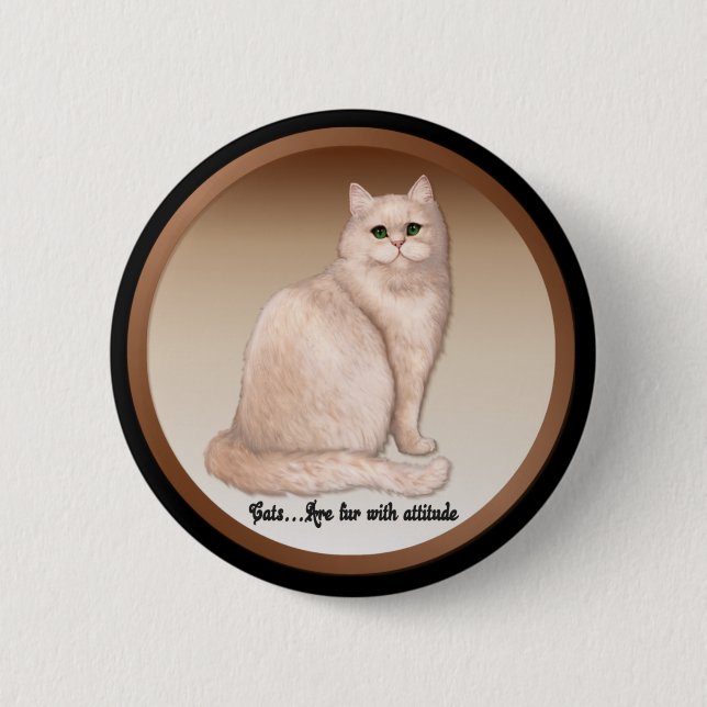 Cat Attitude Button (Vorderseite)
