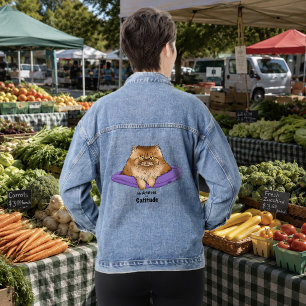 Cat Attitude witzig Jeansjacke