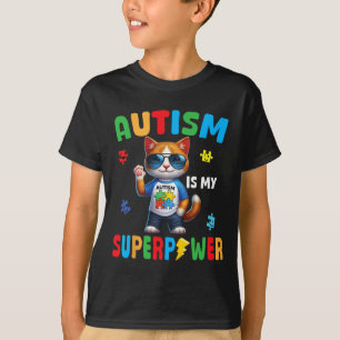 Cat Autismus ist meine Superpower Accept Support-L T-Shirt