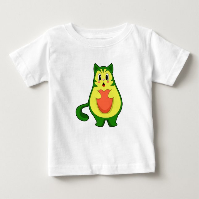 Cat Avocado Baby T-shirt (Vorderseite)