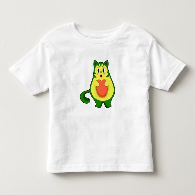 Cat Avocado Kleinkind T-shirt (Vorderseite)